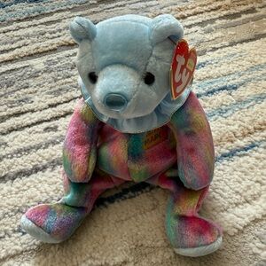 TY Beanie Baby MARCH Teddy Birthday Bear 2001